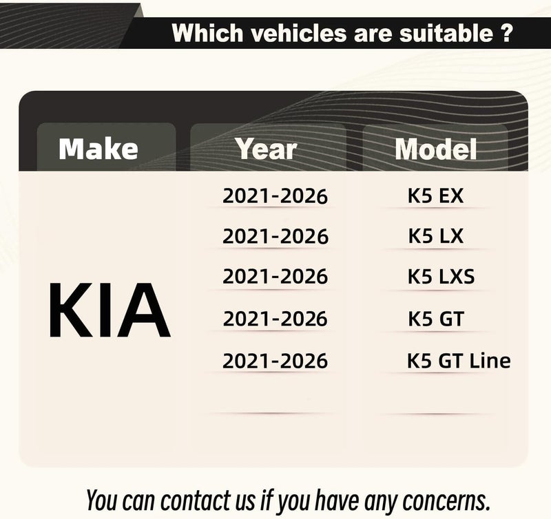Sts.Ev01 Front Bumper Lip Splitter Spoiler Compatible with KIA K5 EX/LX/LXS/GT 2021-2026 & Kia K5 GT/GT-Line 2025 2026, 3pcs Air Dam Chin Body Kit Underbody Lip Accessories (Carbon Fiber Style) - Image 2